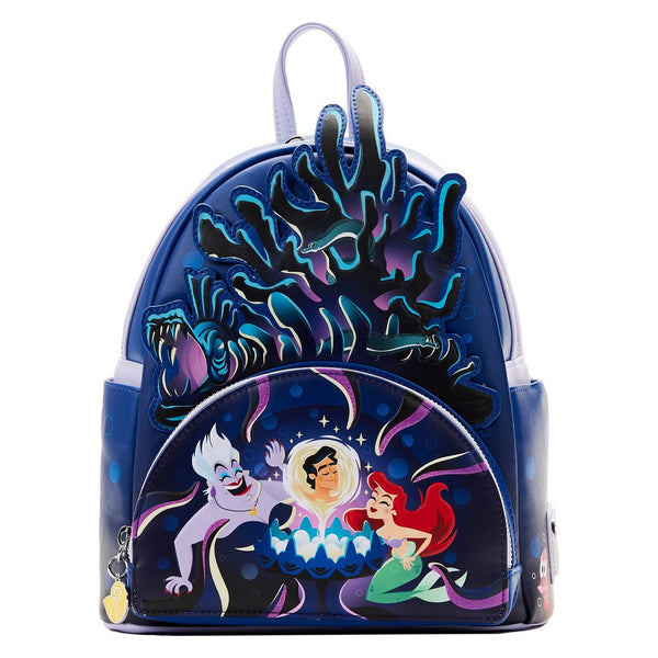 Loungefly! Leather: Disney the Little Mermaid Ursula Lair Mini Backpack