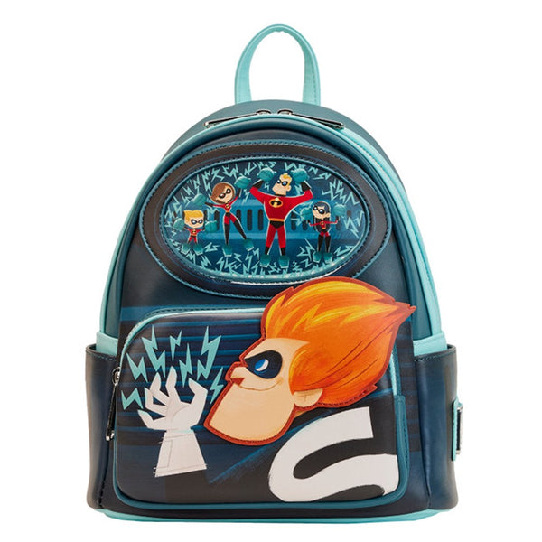 Loungefly! Leather: Disney Pixar Moments Incredibles Syndrome Mini Backpack