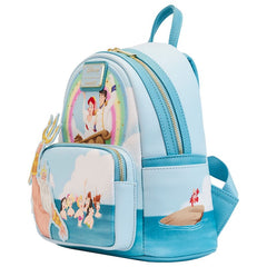 Loungefly! Leather: Disney Little Mermaid Tritons Gift Mini Backpack