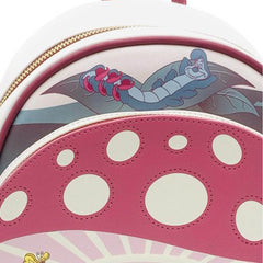 Loungefly! Leather: Disney Alice Big Mushroom Mini Backpack