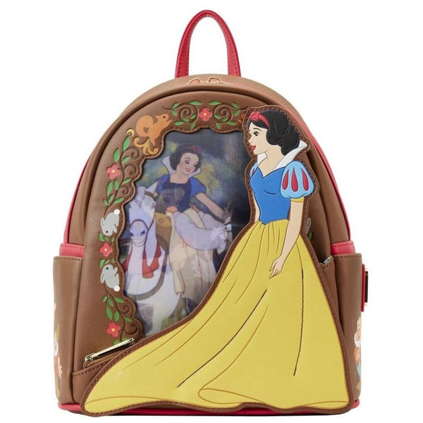 Loungefly! Leather: Disney Snow White Lenticular Princess Series Mini Backpack