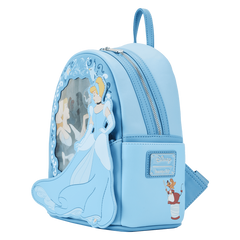 Loungefly! Leather: Disney Cinderella Princess Lenticular Series Mini Backpack
