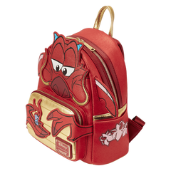 Loungefly! Leather: Disney Mulan 25Th Anniversary Mushu Glitter Cosplay Mini Backpack