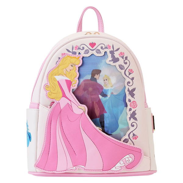 Loungefly! Leather: Disney Sleeping Beauty Princess Lenticular Mini Backpack