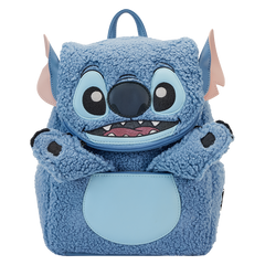 Loungefly! Leather: Disney Stitch Plush Pocket Mini Backpack - Fandom