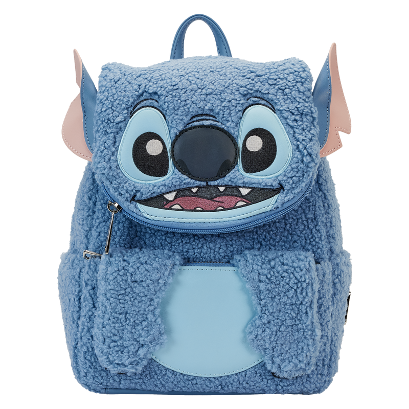 Loungefly! Leather: Disney Stitch Plush Pocket Mini Backpack - Fandom