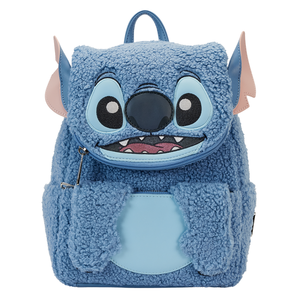 Loungefly! Leather: Disney Stitch Plush Pocket Mini Backpack - Fandom