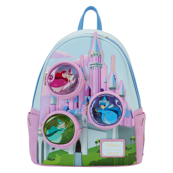 Loungefly! Leather: Disney Sleeping Bauty Stained Glass Mini Backpack