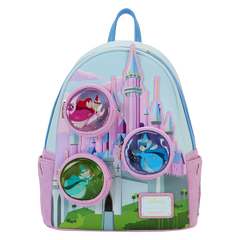 Loungefly! Leather: Disney Sleeping Bauty Stained Glass Mini Backpack