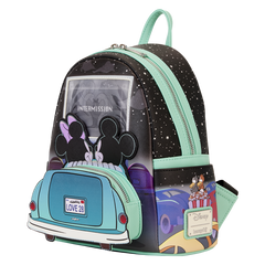 Loungefly! Leather: Disney Mickey And Minnie Date Night Mini Backpack