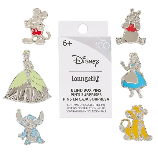Loungefly! Blind Box Pin: Disney - 100th Anniversary Platinum Characters