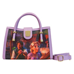 Loungefly! Leather: Disney Rapunzel Princess Scene Crossbody Bag