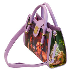 Loungefly! Leather: Disney Rapunzel Princess Scene Crossbody Bag