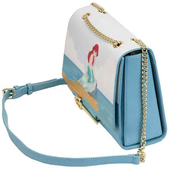 Loungefly! Leather: Disney Little Mermaid Tritons Gift Crossbody Bag