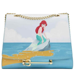 Loungefly! Leather: Disney Little Mermaid Tritons Gift Crossbody Bag