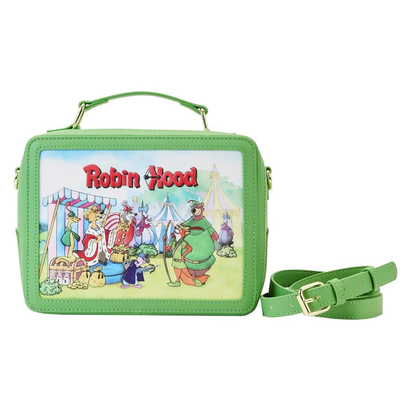 Loungefly! Leather: Disney Robin Hood Lunch box Crossbody Bag