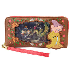 Loungefly! Wallet: Disney Snow White Lenticular Princess Series Zip Around Wallet