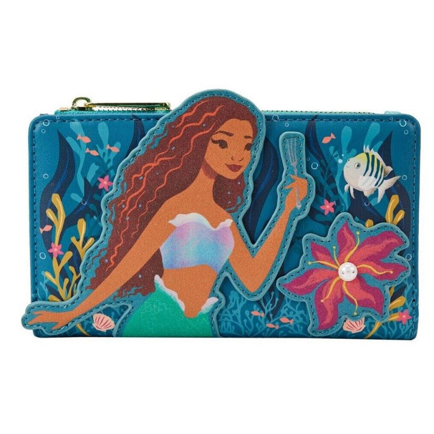 Loungefly! Wallet: Disney Little Mermaid Ariel Live Action Flap Wallet