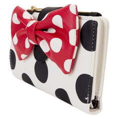 Loungefly! Wallet: Disney Minnie Rocks The Dots Classic Zip Around Wallet