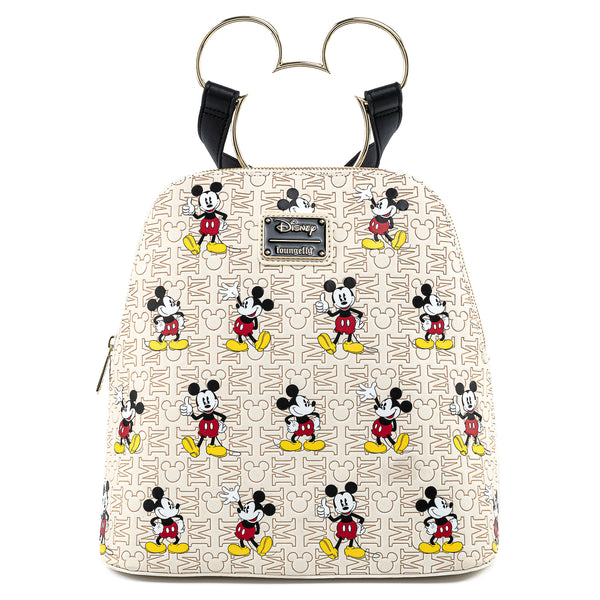 Loungefly! Leather: Disney Mickey Mouse Hardware AOP